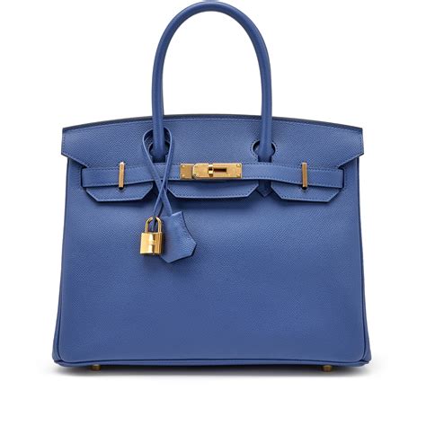 Hermès Bleu Brighton Birkin 30cm of Epsom Leather with Gold 